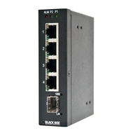 Black Box INDRy II S Non gestito Gigabit Ethernet (10/100/1000) Nero