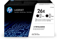 HP 26X 2-pack High Yield Black Original LaserJet Toner Cartridges
