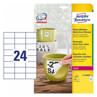 Avery L4718REV-20 etykiet do nadruku Biały Samoprzylepne etykiety do drukowania