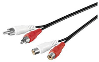 Microconnect AUDCH10 audio kabel 10 m 2 x RCA Zwart