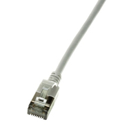LogiLink Slim U/FTP netwerkkabel Grijs 1 m Cat6a U/FTP (STP)