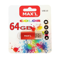 Maxell MAXL85405 lecteur USB flash 64 Go USB Type-A 2.0 Rouge
