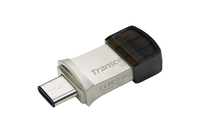 Transcend JetFlash 890 unidad flash USB 128 GB USB Type-A / USB Type-C 3.2 Gen 1 (3.1 Gen 1) Negro, Plata