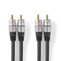 Nedis CAGC24200AT075 audio kabel 0,75 m 2 x RCA Antraciet