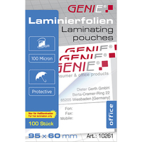 Genie 10261 laminator pouch 100 pc(s)