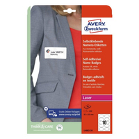 Avery L4882-20 étiquette auto-collante Ovale Amovible Blanc 200 pièce(s)
