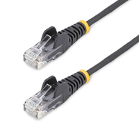StarTech.com N6PAT250CMBKS kabel sieciowy Czarny 2,5 m Cat6 U/UTP (UTP)