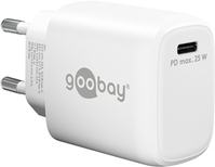 Goobay 65368 Caricabatterie per dispositivi mobili Computer portatile, Smartphone, Tablet Bianco AC Ricarica rapida Interno