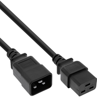 InLine power cable C19 / C20 3-pin IEC male / female black 2m