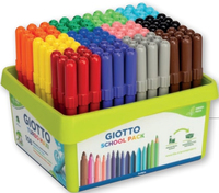 Giotto Turbo Maxi marcatore Nero, Blu, Marrone, Verde, Grigio, Azzurro, Arancione, Rosa, Rosso, Viola, Giallo 108 pz