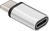 Microconnect USB3.1CMBFS changeur de genre de câble USB C Micro-USB B Argent