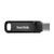 SanDisk Ultra Dual Drive Go USB flash meghajtó 64 GB USB Type-A / USB Type-C 3.2 Gen 1 (3.1 Gen 1) Fekete