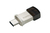 Transcend JetFlash 890 lecteur USB flash 128 Go USB Type-A / USB Type-C 3.2 Gen 1 (3.1 Gen 1) Noir, Argent