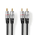 Nedis CAGC24200AT15 audio kabel 1,5 m 2 x RCA Antraciet