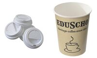 Eduscho Couvercle gobelet à café papier dur "To Go", 0,3 l (9509735)