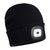 Arbeitskleidung, NEUHEIT: Mütze mit wiederaufladbaren LED B029, Einheitsgröße, Farbe: Schwarz