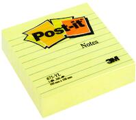 Bloczek samoprzylepny POST-IT® w linie (675-YL), 100x100mm, 1x300 kart., żółty