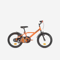 Kids' 16-inch. Chain Guard. Easy-braking Bike. Orange - .