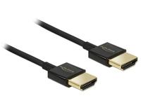 DELOCK HDMI Kabel Ethernet A -> A St/St 1.00m 3D 4K slim