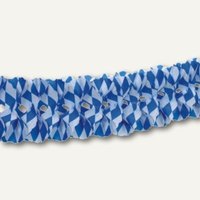 Papstar Girlande "Bayrisch Blau", Papier, Ø 16 cm, L 4 m, schwer entflammb