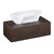 Relaxdays Tücherbox Bambus, Taschentuchbox mit Schiebeboden, Tissue Box für Taschentücher, HBT: 7,5x24x12cm, dunkelbraun