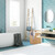 Relaxdays Wäschekorb Bambus mit Deckel, rechteckiger Wäschesammler, 2 Fächer, 95 l Volumen, faltbare Wäschebox, Farbwahl