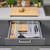 Relaxdays Schubladentrenner, 4er Set, verstellbare Ladentrenner Schublade 28 bis 52,5 cm, Schubladenteiler, transparent