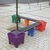 Modular Seating - Corner Shaped Bench - Planter Boxes - Stone Effect - Sandstone