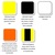 42 Litre Removable Body Hybrid Sack Holder - Tiger Stripe (Yellow & Black) - White