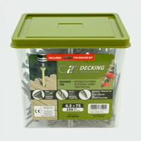 TIMco 4.5 x 50 C2 Green Countersunk Decking Screw Qty 250
