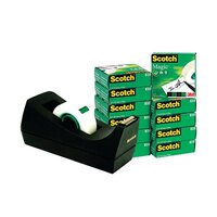 Scotch Magic Tape 810 19mm x 33m (Pack of 12) with Free Dispenser SM12