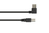 kabelmeister® Anschlusskabel USB 2.0 EASY Stecker A an Stecker B, gewinkelt, schwarz, 2m