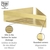 WENKO Turbo-Loc® Eckablage Genova Gold Matt, Befestigen ohne Bohren mit Spezial-Klebepad