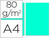 Papel Color Liderpapel A4 80G/M2 Azul Turquesa Paquete de 100