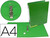 Carpeta de 2 Anillas 25 mm Mixtas Liderpapel A4 Forrado Color System con Ollado y Tarjetero Verde
