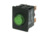 Druckschalter, 2-polig, grün, unbeleuchtet, 16 (4) A/250 VAC, Einbau-Ø 15.5 mm,