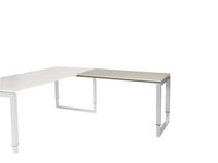 Stretto Plus Verstelbare Aanbouwtafel, 120 x 60 cm, Robson Eiken, Aluminium