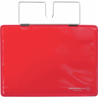 Kennzeichnungshülle A5 quer rot PVC mit Haltedraht VE=10 Stück