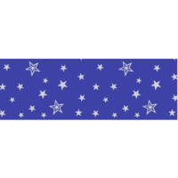 Transparentpapier 115g/qm 50x61cm Silver Stars blau