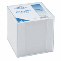 Zettelbox 9,5x9,5cm glasklar