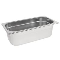 Vogue Stainless Steel 1/3 Gastronorm Pan with Overhanging Rim 100mm Deep - 3.7L