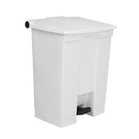 Rubbermaid Step on Container in White with Tight Fitting Lid Minimise Odour 68L