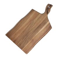 Olympia Chopping Board Wavy Handled in Acacia Wood - 355(W) x 250(D) mm