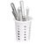 Olympia Round Cutlery Basket in White with Wholes Made of Plastic - 115mm
