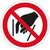 Verbotsschild, Ø 100 mm, Hineinfassen verboten, P015, Polyethylen, 1.000 Verbotszeichen