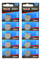 HyCell 10er Pack Lithium Knopfzellen CR2025 3V - Knopfbatterien - 10 Stück