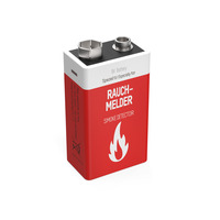 ANSMANN Rauchmelder Batterie 9V E-Block Extreme Lithium – 6AM6 (1 Stück)