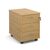 Office mobile pedestal drawers - delivery and install - 3 drawers, oak