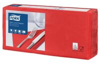 Tork Lunch szalvéta 3 rétegű 33x33cm (150 db/csomag) piros (477861)