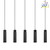 Pendelleuchte TILO, 5-flammig, IP20, GU10, Baldachin lang, Schwarz